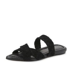 Rag & Bone Lewis Pointed Toe Suede Sandal Black Leather Womens Size 39 (7) NWOB